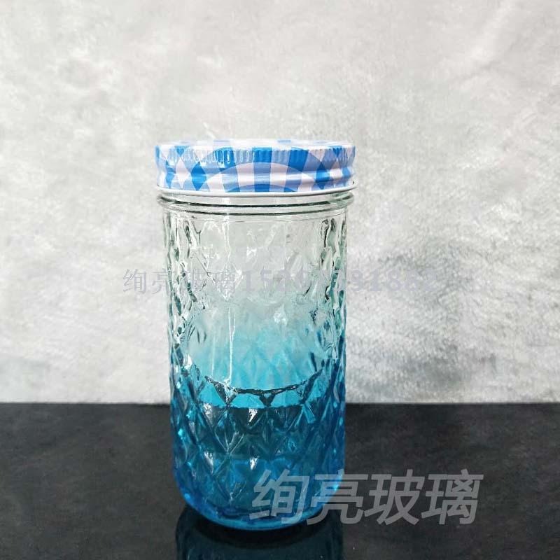 Water glass cup glass mason jar with printed drinking glass cup cup with straw Water glass cup glass mason jar with printed drinking glass cup cup with straw