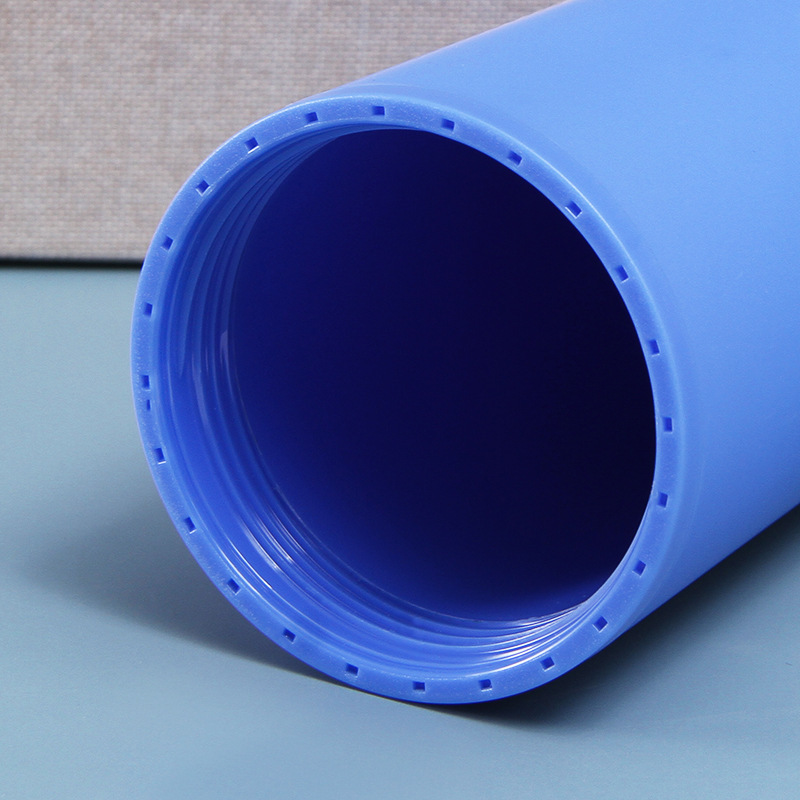 Cross-Border 16Oz Rubber Paint Plastic Cup Car Candy Color Double Drinking Cup Fresh Student Straight Straw Cup