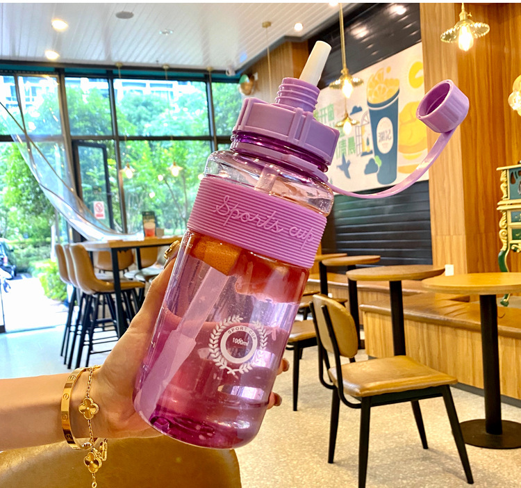 Outdoor Sports Cup Women's Ins Style Large Capacity Plastic Kettle Children Harness Drinking Straw Cup Sports Bottle Outdoor Sports Cup Women's Ins Style Large Capacity Plastic Kettle Children Harness Drinking Straw Cup Sports Bottle
