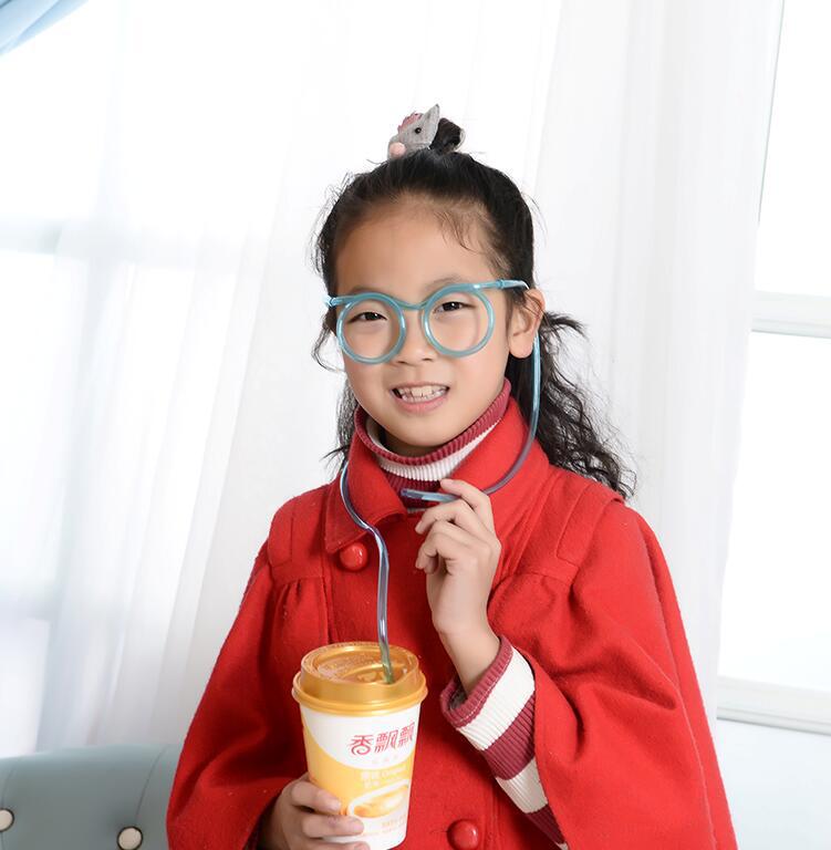 Running Man Same Style DIY Creative Funny Eyes Straw Cute Cartoon Drinking Straw Adult Fun Glasses Straw