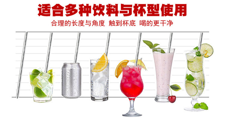 304 Stainless Steel Drinking Straw Colorful Titanium-Plated Milk Tea Straw Cross-Border Straw Factory Wholesale 304 Stainless Steel Drinking Straw Colorful Titanium-Plated Milk Tea Straw Cross-Border Straw Factory Wholesale