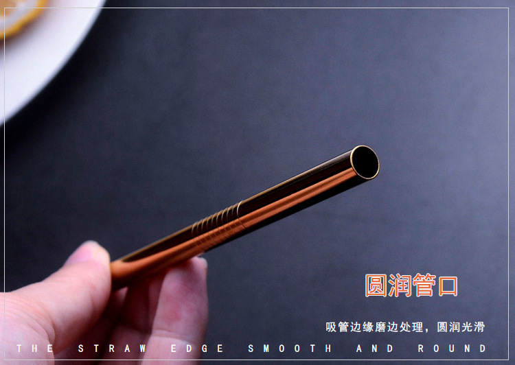 304 Stainless Steel Drinking Straw Colorful Titanium-Plated Milk Tea Straw Cross-Border Straw Factory Wholesale 304 Stainless Steel Drinking Straw Colorful Titanium-Plated Milk Tea Straw Cross-Border Straw Factory Wholesale