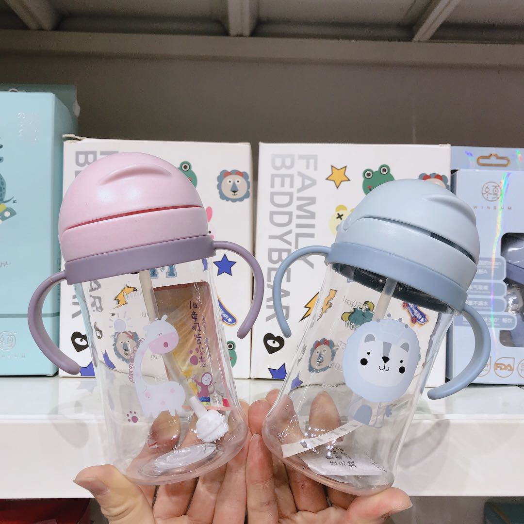 Infant Straw Cup with Handle Easy to Carry Baby Anti-Backflow Learn Drinking Cup with Scale 350 Ml Infant Straw Cup with Handle Easy to Carry Baby Anti-Backflow Learn Drinking Cup with Scale 350 Ml