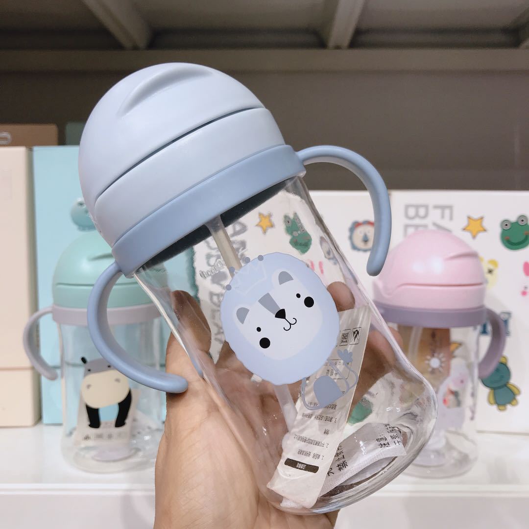 Infant Straw Cup with Handle Easy to Carry Baby Anti-Backflow Learn Drinking Cup with Scale 350 Ml Infant Straw Cup with Handle Easy to Carry Baby Anti-Backflow Learn Drinking Cup with Scale 350 Ml