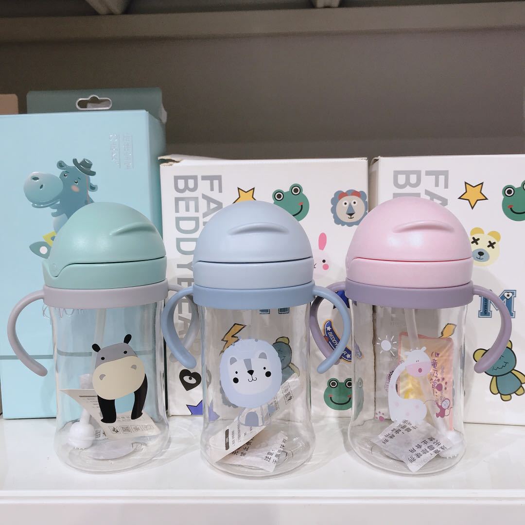 Infant Straw Cup with Handle Easy to Carry Baby Anti-Backflow Learn Drinking Cup with Scale 350 Ml Infant Straw Cup with Handle Easy to Carry Baby Anti-Backflow Learn Drinking Cup with Scale 350 Ml
