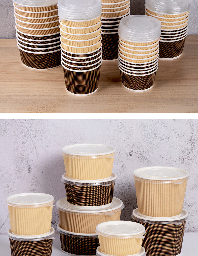Petunia Disposable Paper Bowl Double-Layer Thickened Corrugated Paper Bowl Takeaway Soup Bowl round Porridge Bucket Dessert to-Go Box Petunia Disposable Paper Bowl Double-Layer Thickened Corrugated Paper Bowl Takeaway Soup Bowl round Porridge Bucket Dessert to-Go Box