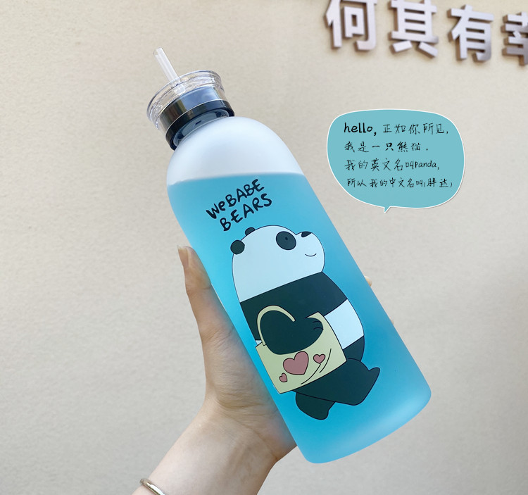 Factory Direct Large Capacity 1000ml Plastic Drinking Straw Unisex Student Korean Cute Cup Ins Portable Factory Direct Large Capacity 1000ml Plastic Drinking Straw Unisex Student Korean Cute Cup Ins Portable
