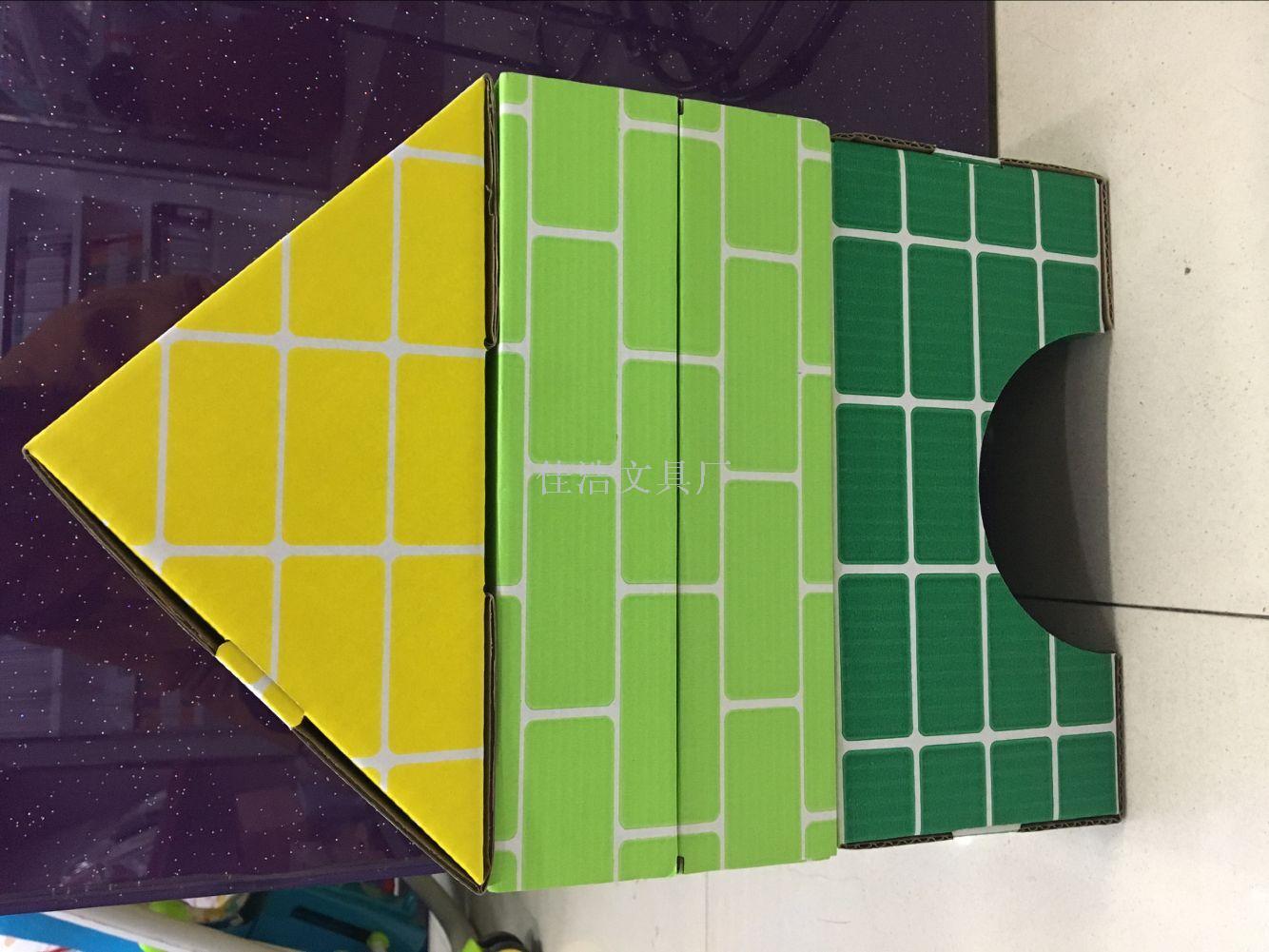 Simple children corrugated wooden box.