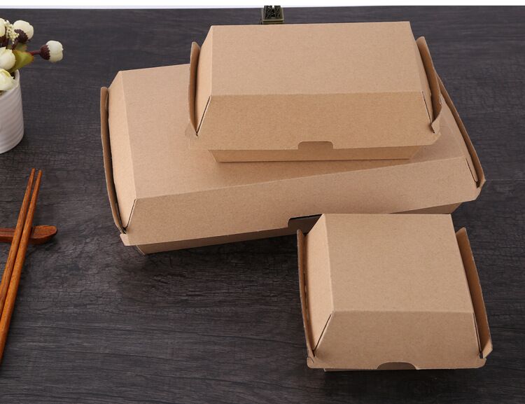 Manufacturers direct corrugated burger box custom disposable snack carton packaging box food packaging box