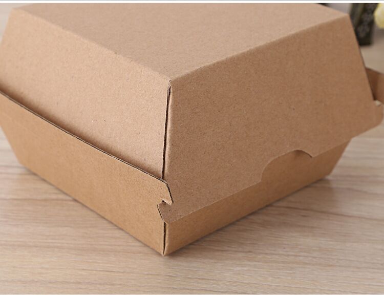 Manufacturers direct corrugated burger box custom disposable snack carton packaging box food packaging box