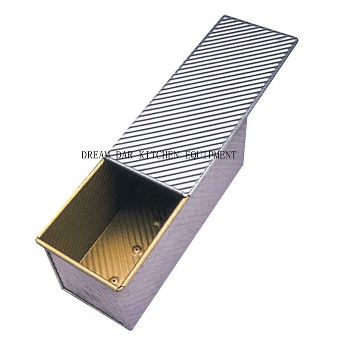 Golden nonstick toast box cover with corrugated punching factory direct sales