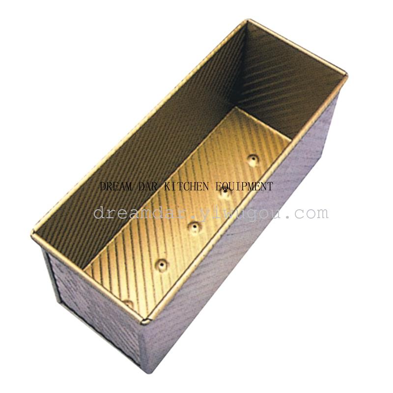 Golden nonstick toast box cover with corrugated punching factory direct sales