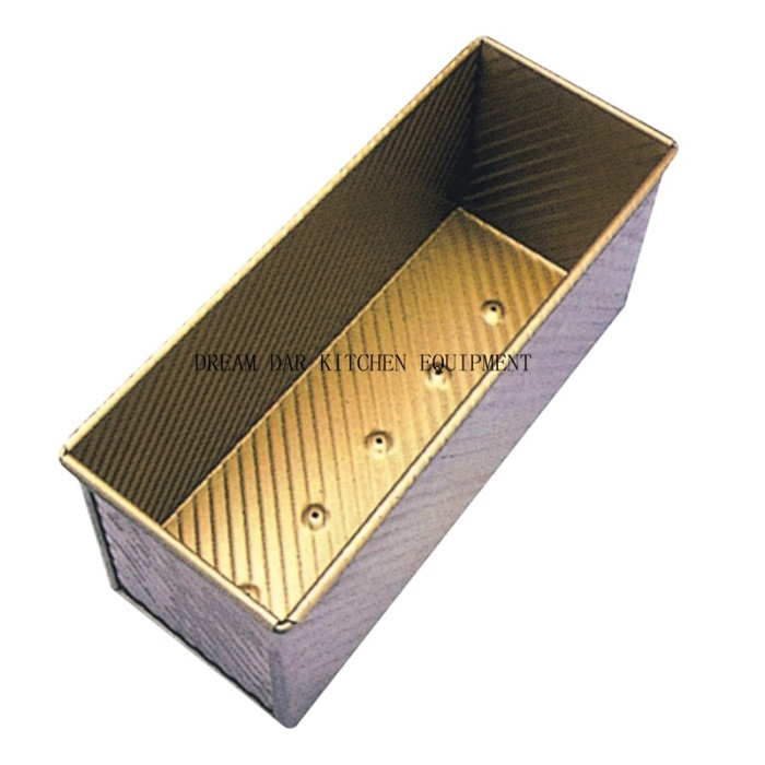 Golden nonstick toast box cover with corrugated punching factory direct sales