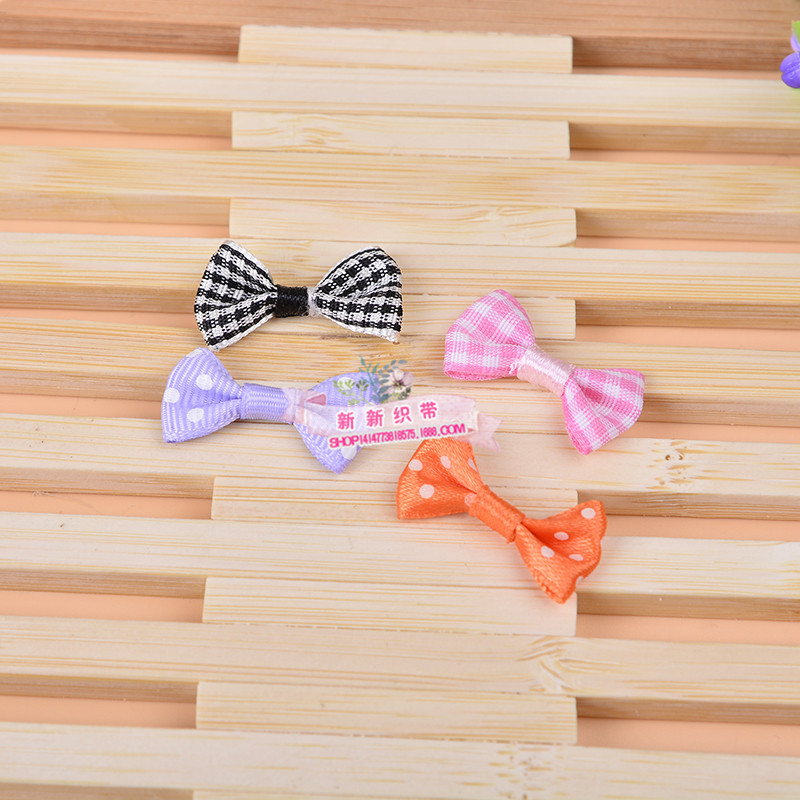 Handmade Wedding Candies Box Decorative Wrapper Accessories Polyester Lace Bow DIY Handmade Polka Dot Corrugated Bow