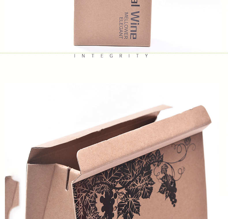 The Custom red wine carton two gift bags wrapped in paper bags wine box spot corrugated color box can be customized white wine box
