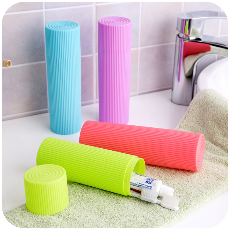 E35 Corrugated Travel Toothbrush Box Simple and Portable Toothbrush Case Toiletries Stationery Storage Box Wholesale