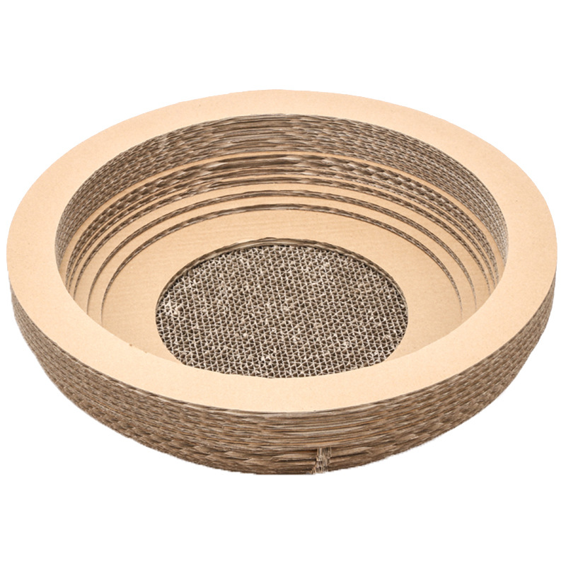Yidong Cat Scratch Board round Cat Nest New Triangle Corrugated Paper Grinding Claw Toy No Dandruff Cat Box Can Be Customized