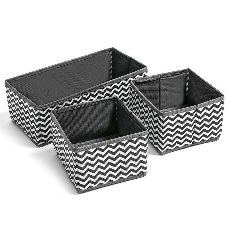 Corrugated nonwoven underwear storage box a six - piece set of foldable drawers socks storage box clothing storage box