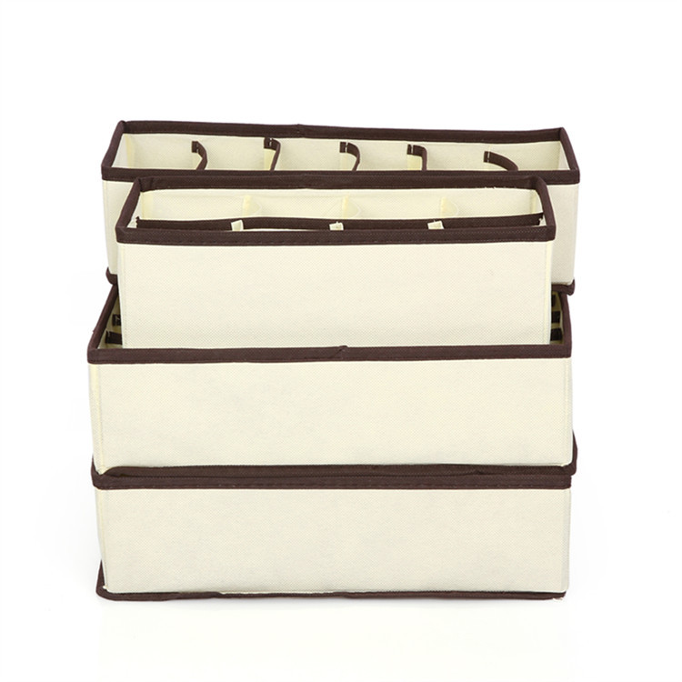 Corrugated nonwoven underwear storage box a six - piece set of foldable drawers socks storage box clothing storage box