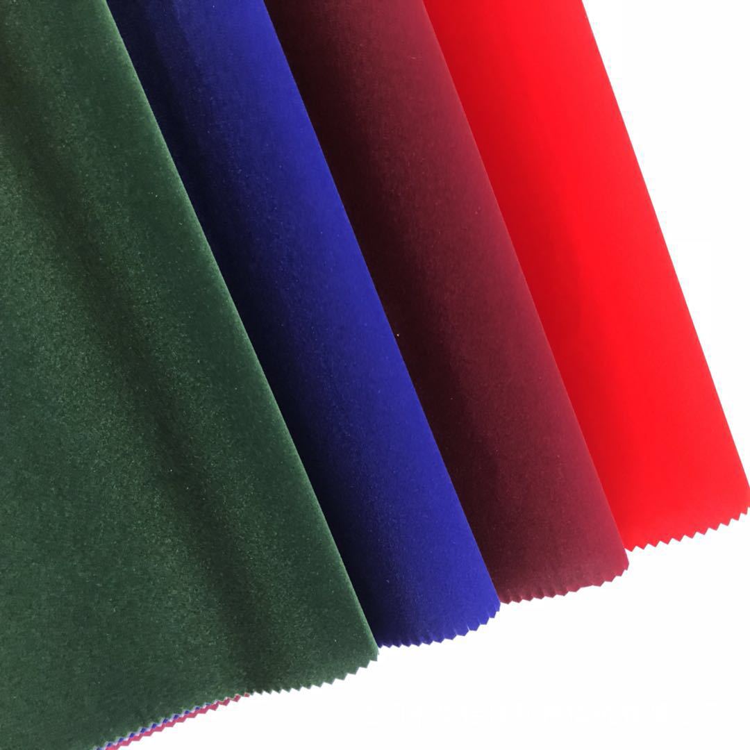 Supply Non-Woven Bottom Flocking Cloth Red Nylon Fleece Cloth Festive New Year Painting Flocking Cloth Red Wine Box Flannel