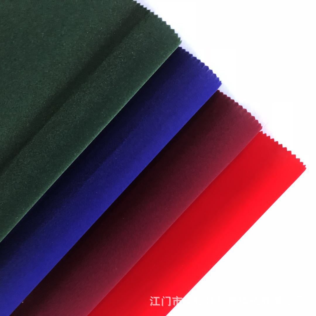 Supply Non-Woven Bottom Flocking Cloth Red Nylon Fleece Cloth Festive New Year Painting Flocking Cloth Red Wine Box Flannel