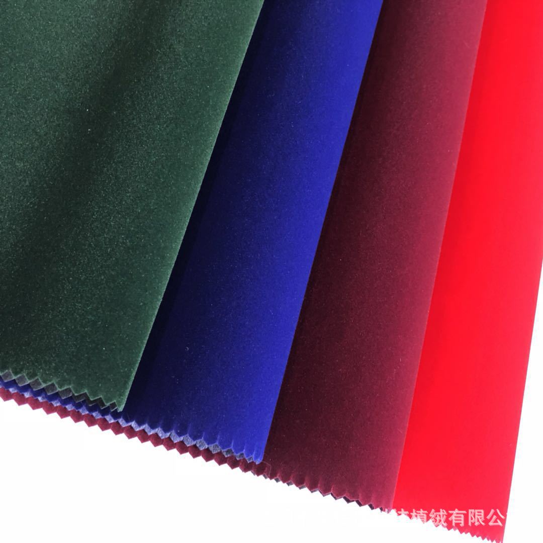 Supply Non-Woven Bottom Flocking Cloth Red Nylon Fleece Cloth Festive New Year Painting Flocking Cloth Red Wine Box Flannel