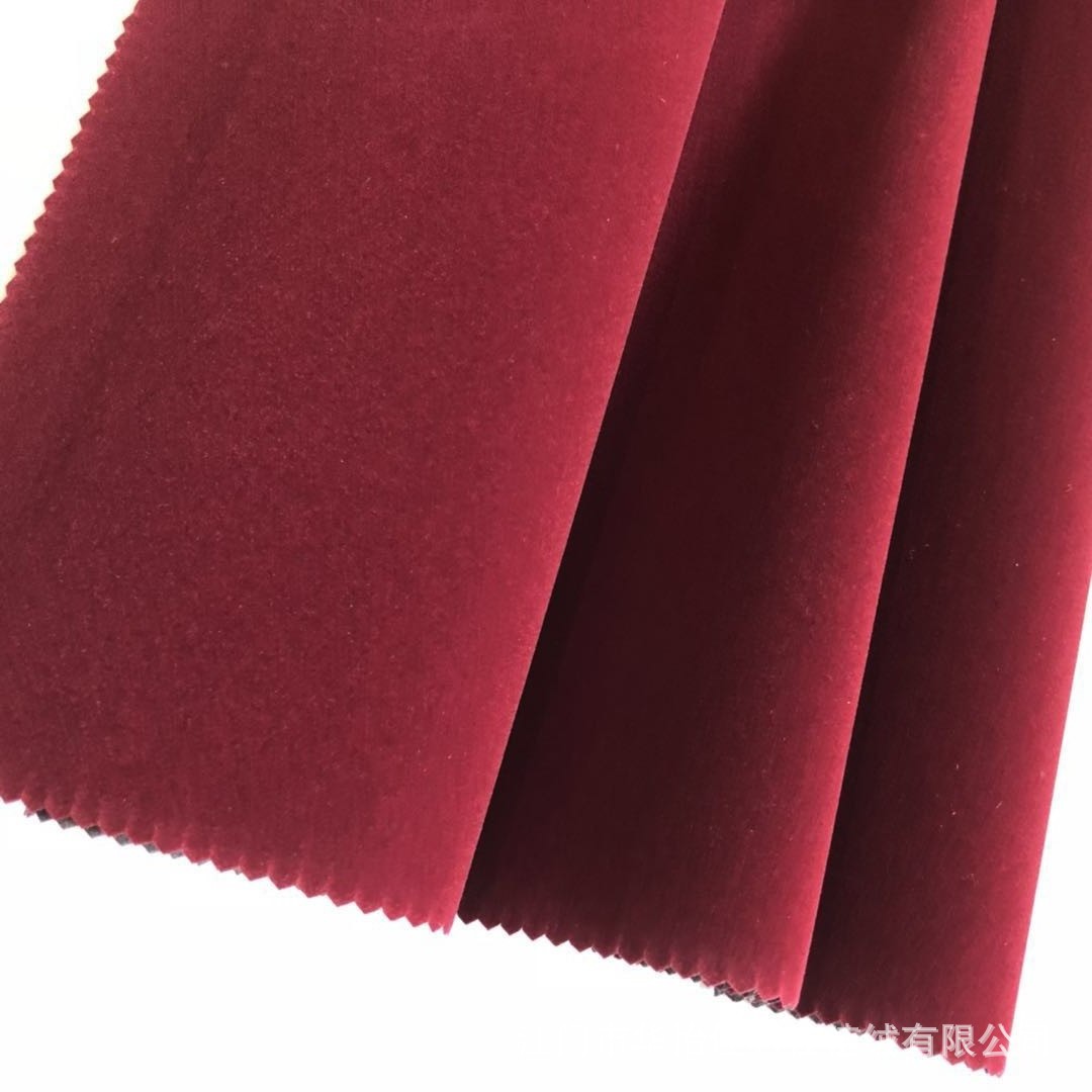 Supply Non-Woven Bottom Flocking Cloth Red Nylon Fleece Cloth Festive New Year Painting Flocking Cloth Red Wine Box Flannel