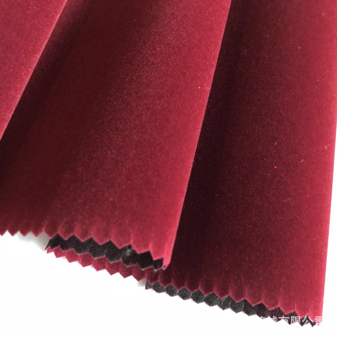 Supply Non-Woven Bottom Flocking Cloth Red Nylon Fleece Cloth Festive New Year Painting Flocking Cloth Red Wine Box Flannel