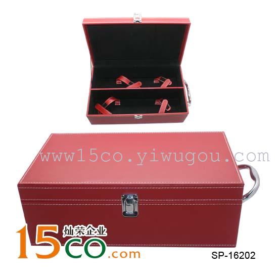Wine box, red box Red wine box gift box   Red wine box, red pv box pv wine box gift box