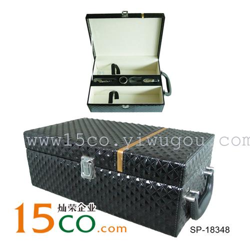 Beautifully packaged gift box packaging box simple packing box with two bottles of red wine box with wooden wine box with two bottles of wine