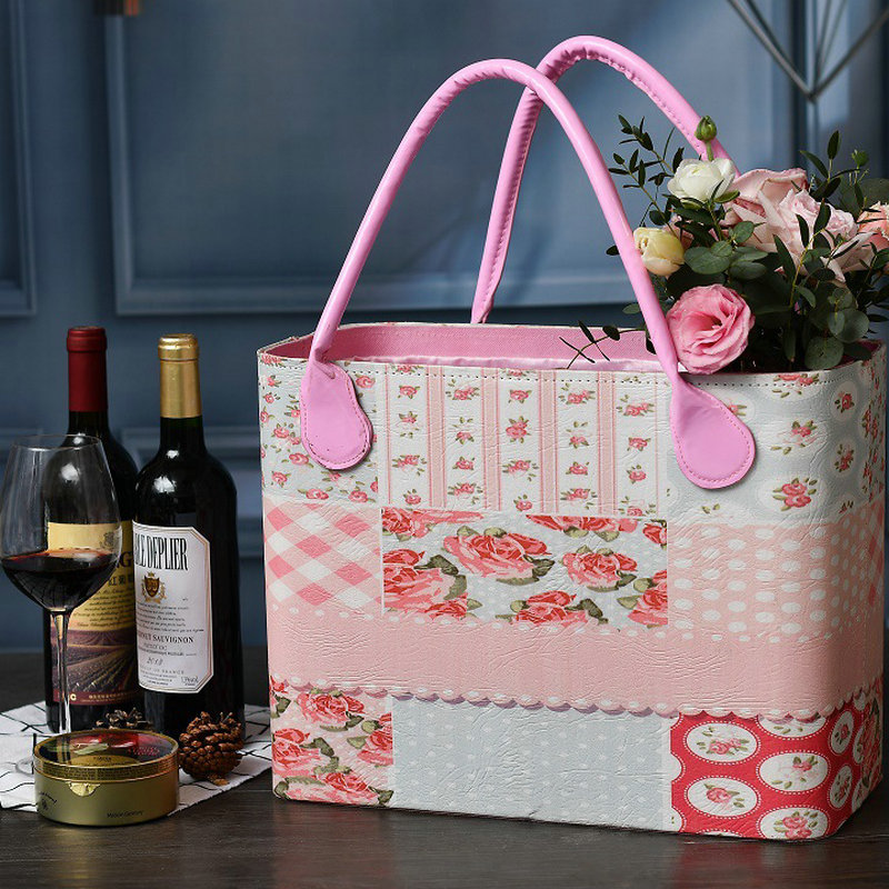 Gift Basket Moon Cake Red Wine Box Box of Wedding Candies European Red Wine Gift Box Spring Festival New Year Greeting Business Travel High-End Storage Basket