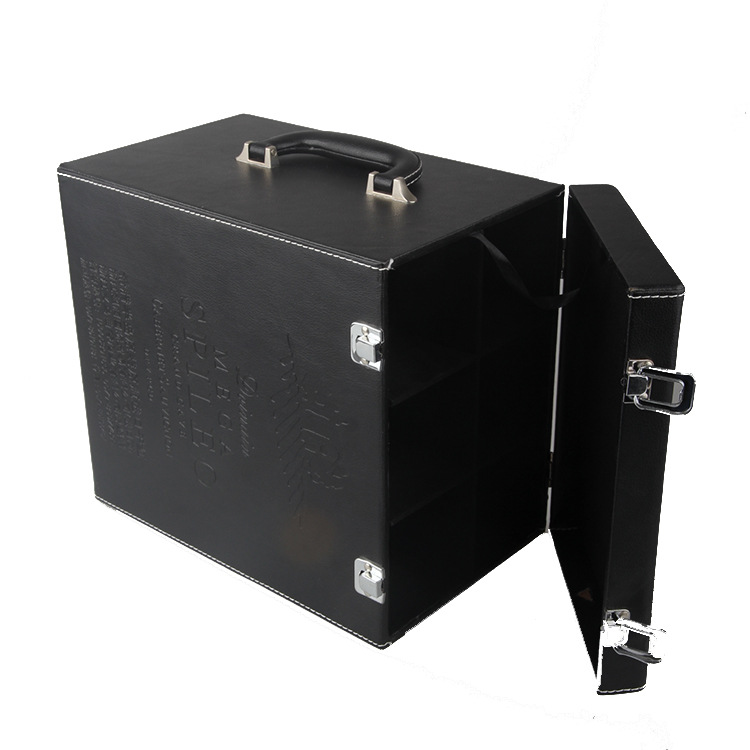 Red wine box spot Red wine gift box Red wine leather box pu Red wine box 4 Red wine boxes