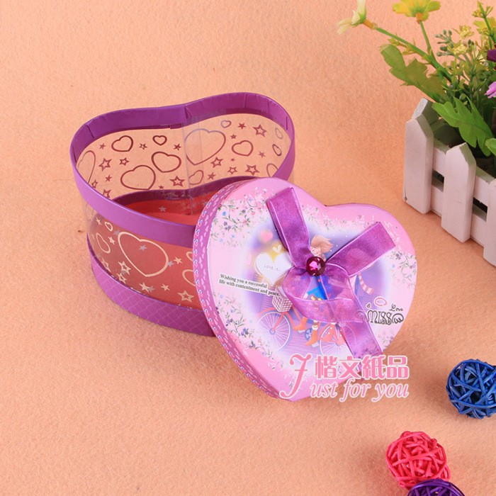Lovely heart apple box fashionable creative gift box transparent heart box