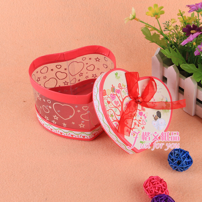 Lovely heart apple box fashionable creative gift box transparent heart box