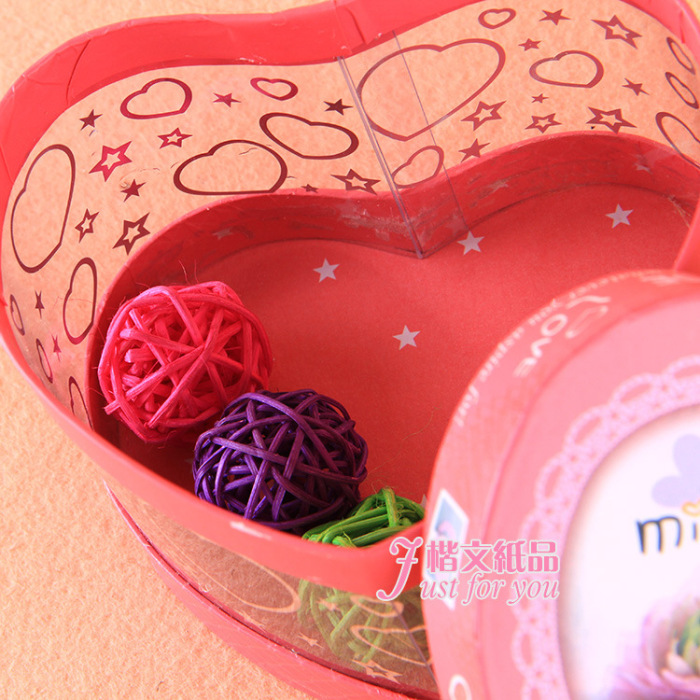 Lovely heart apple box fashionable creative gift box transparent heart box