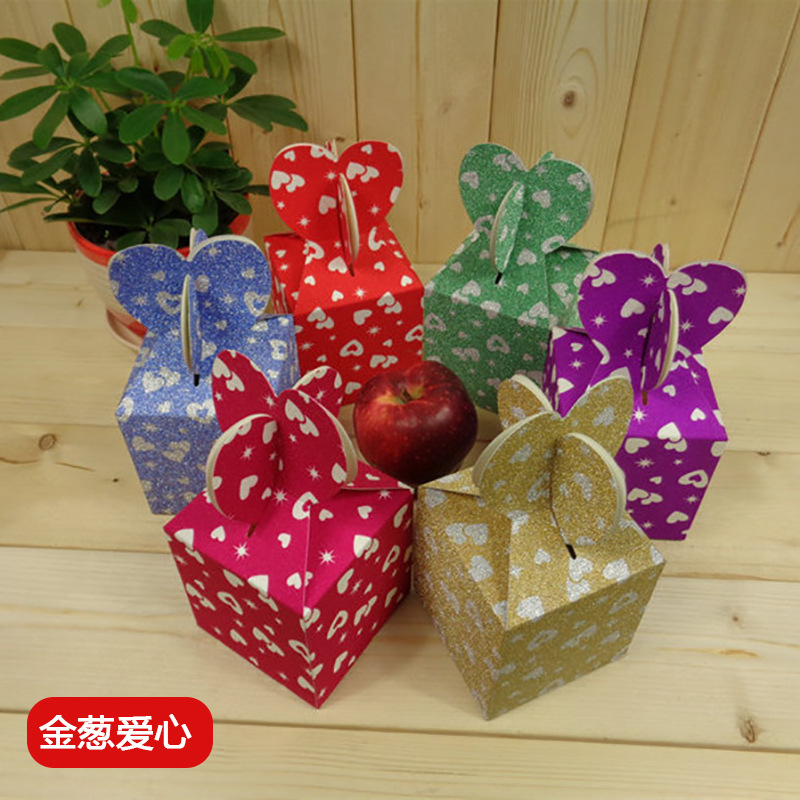 Currently Available Christmas Christmas Eve Fruit Gift Box Christmas Eve New Cartoon Portable Packing Box Christmas Apple Box
