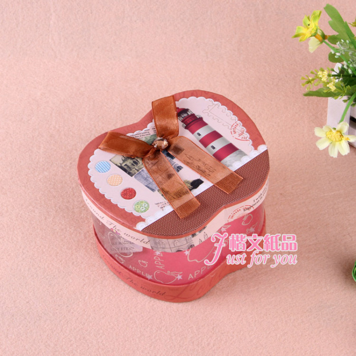 Korean version apple box fashion creative gift box Christmas candy box J3902