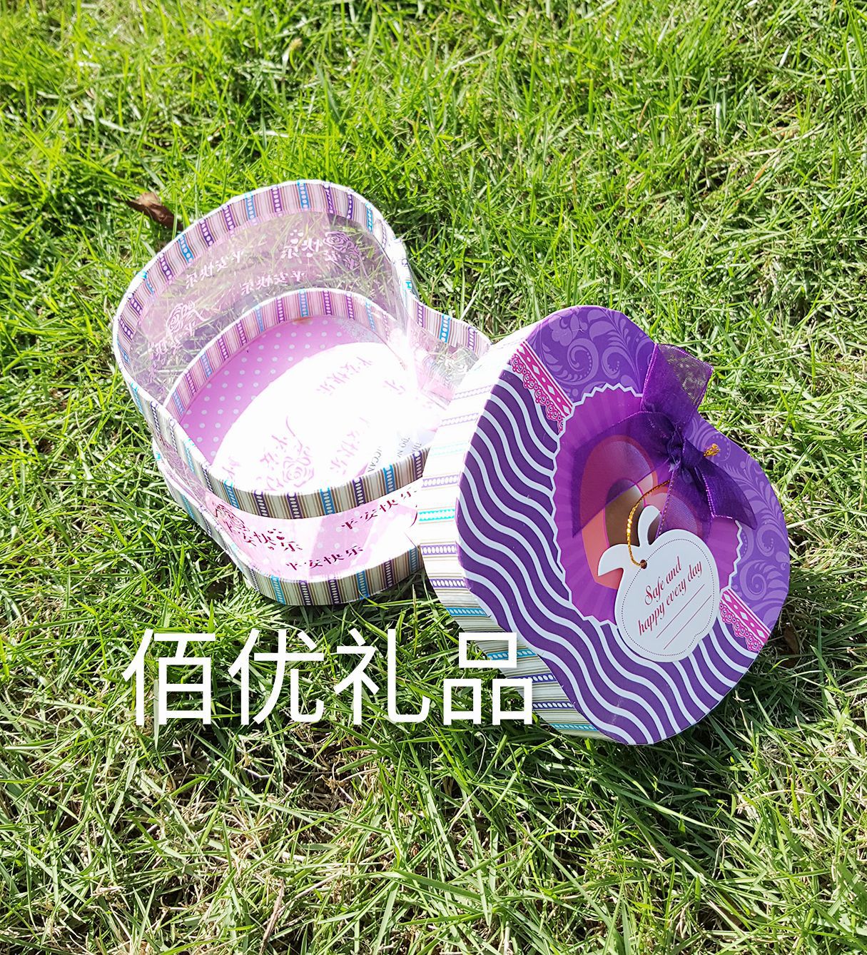 New custom-made Christmas apple box fresh side transparent apple box gift box manufacturer direct marketing