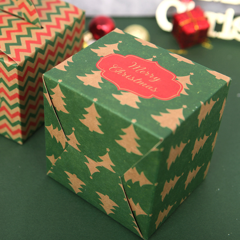 Christmas Eve Fruit Packing Box New Kraft Paper Christmas Apple Box Christmas Eve Apple Box Christmas Gift Box Spot