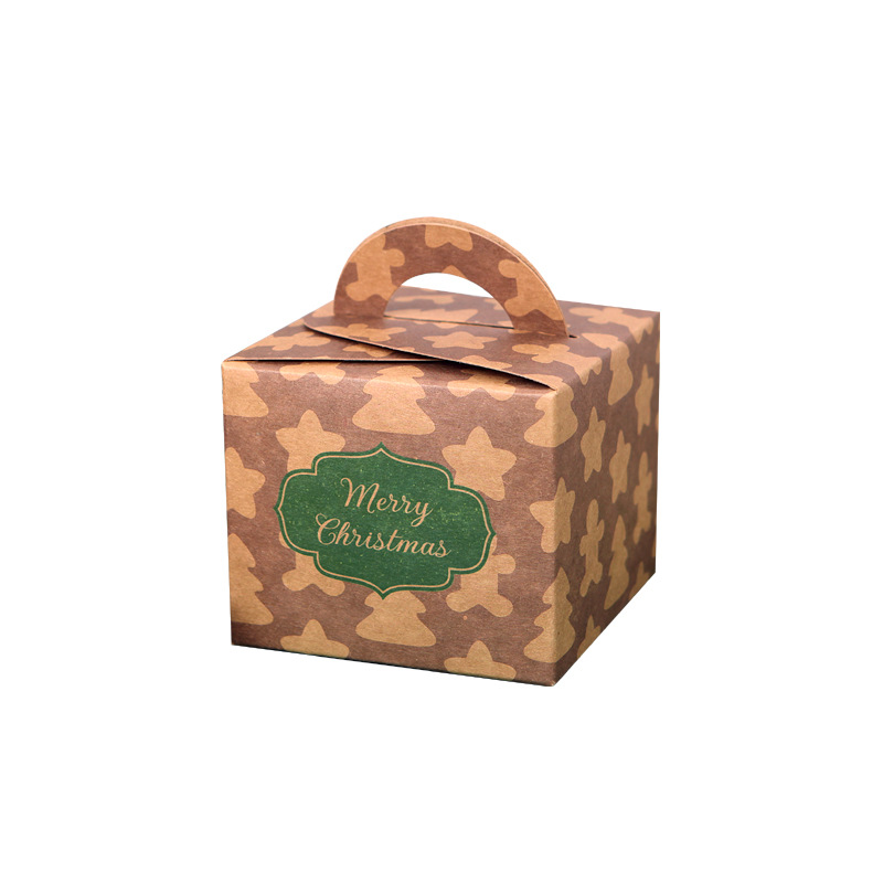 Christmas Eve Fruit Packing Box New Kraft Paper Christmas Apple Box Christmas Eve Apple Box Christmas Gift Box Spot