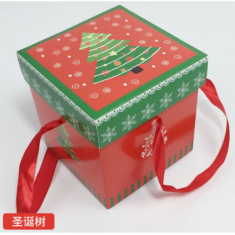 Currently Available Wholesale Christmas Eve Apple Packaging Square Carton Gift Box Christmas Eve Box Christmas Apple Box