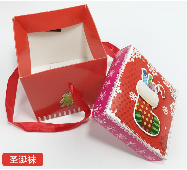 Currently Available Wholesale Christmas Eve Apple Packaging Square Carton Gift Box Christmas Eve Box Christmas Apple Box