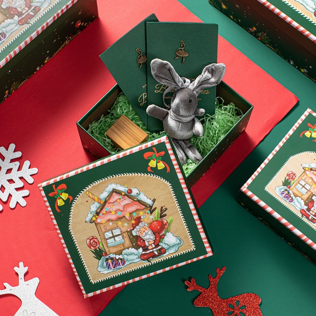Green Christmas Box Christmas Eve Apple Box Christmas Gift Box Large Hat Scarf Packaging Box Green Christmas Box Christmas Eve Apple Box Christmas Gift Box Large Hat Scarf Packaging Box