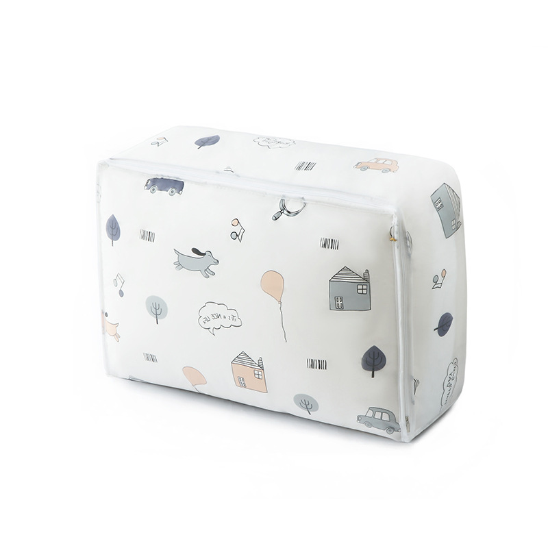 New Quilt Buggy Bag PEVA Transparent Printing Quilt Bag Clothing Organize and Organize Bags Large Quilt Storage Box