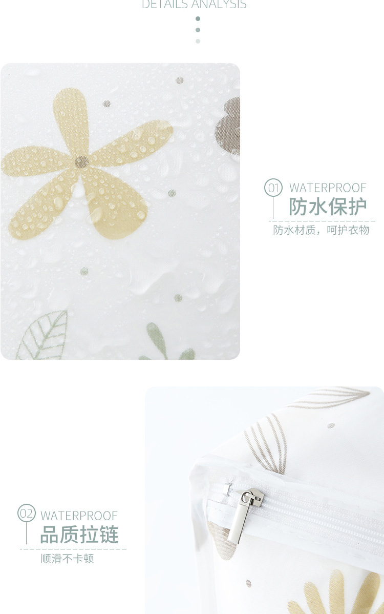 New Quilt Buggy Bag PEVA Transparent Printing Quilt Bag Clothing Organize and Organize Bags Large Quilt Storage Box