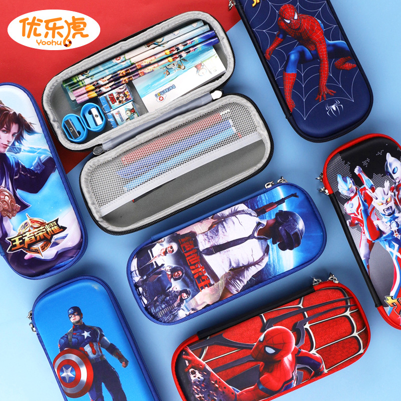 Foreign Trade Wholesale Cartoon Children Boys and Girls Primary School Students Eva Hard Case Stationery Box Pencil Box Pencil Case Prize Gift