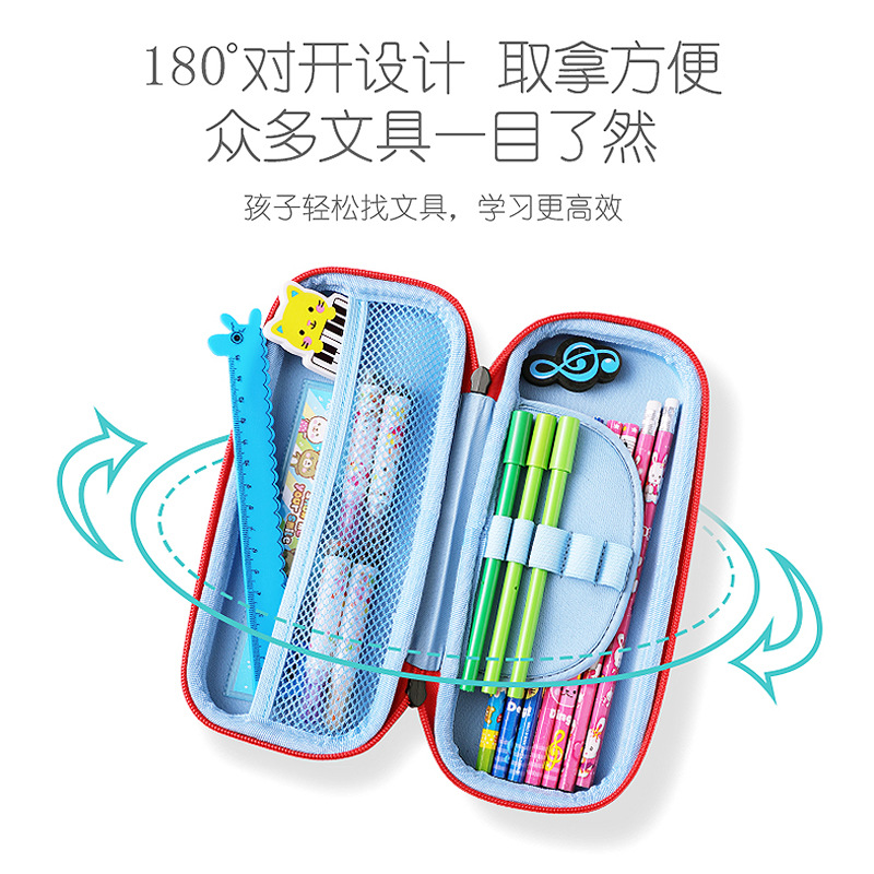 Elementary School Student Cartoon Eva Pencil Bag 3D Drop-Resistant Korean Style Stationery Box Fashion Pencil Box Children Custom Logo