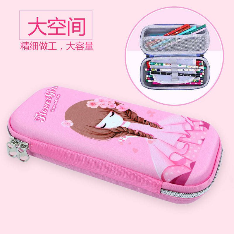 Elementary School Student Cartoon Eva Pencil Bag 3D Drop-Resistant Korean Style Stationery Box Fashion Pencil Box Children Custom Logo