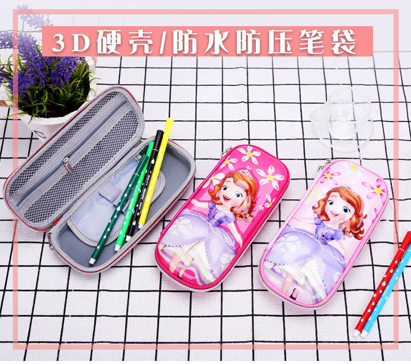 Elementary School Student Cartoon Eva Pencil Bag 3D Drop-Resistant Korean Style Stationery Box Fashion Pencil Box Children Custom Logo