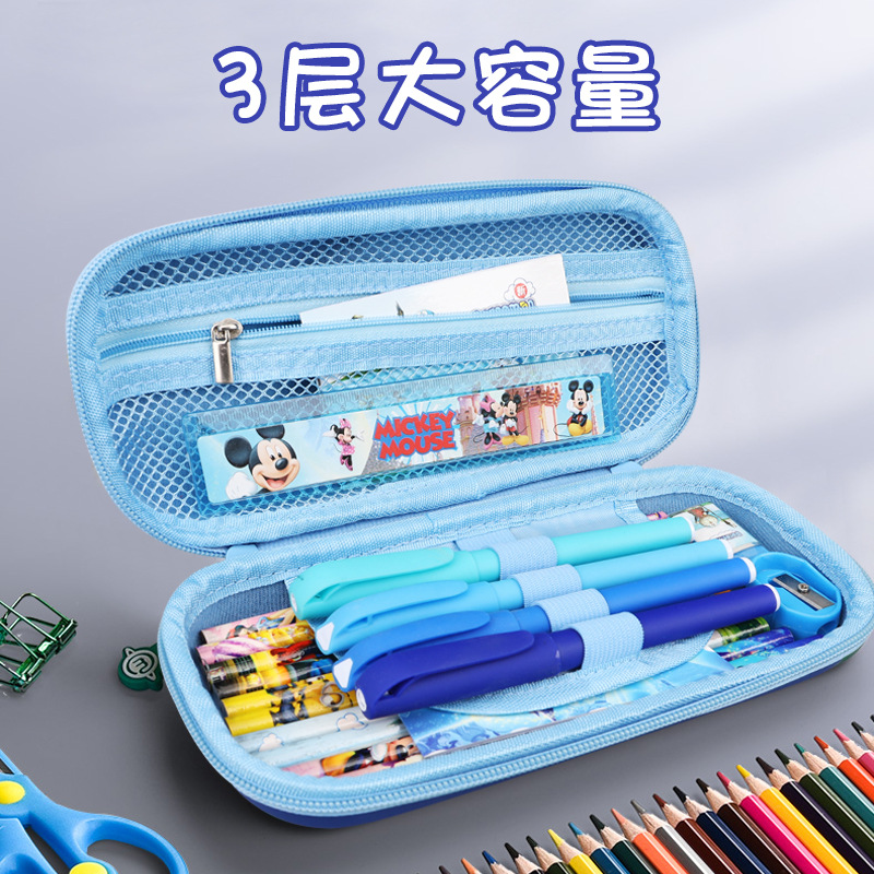 Foreign Trade Wholesale Cartoon Children Boy Pu Zipper Stationery Box Eva Pencil Box Elementary School Pencil Case